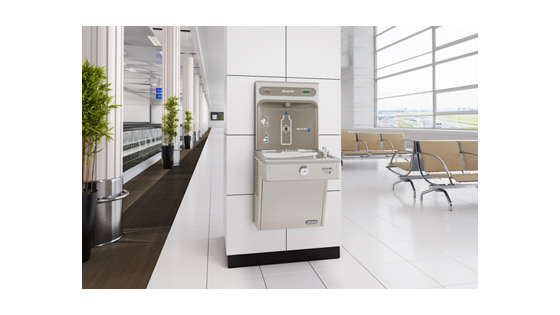 Bottle filling station for maritime or office environments